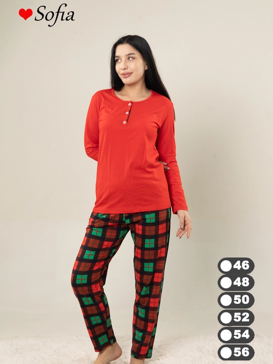Ayollar pijamasi, 100% paxta