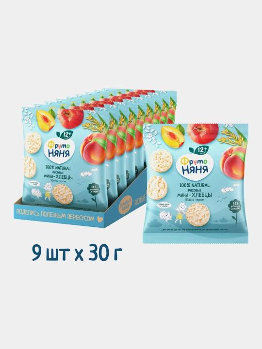 FrutoNyanya guruch mini nonlari olma va shaftoli prebiotik 30 g