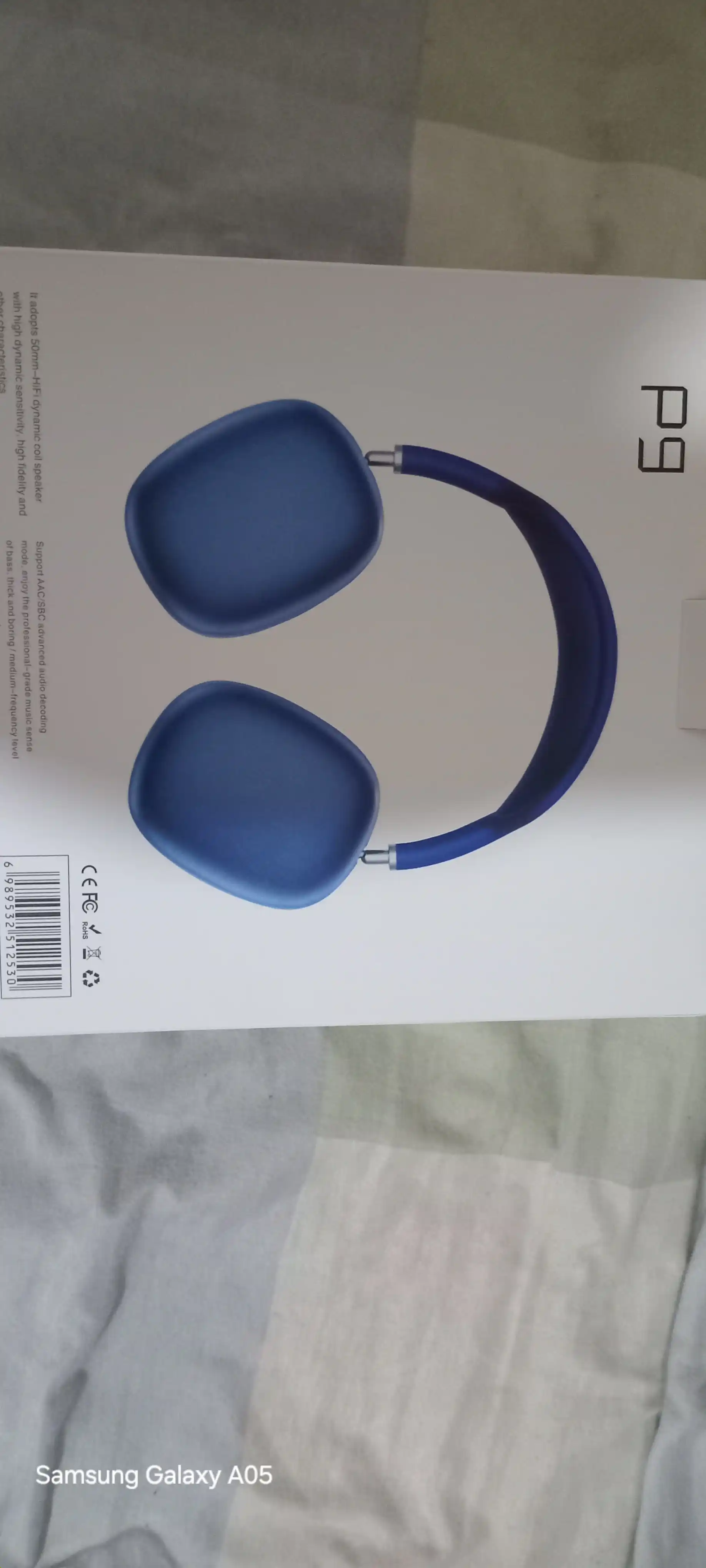 Simsiz quloqchinlar "P9 Bluetooth", "Pods Max RGB AP J01", mikrofon bilan