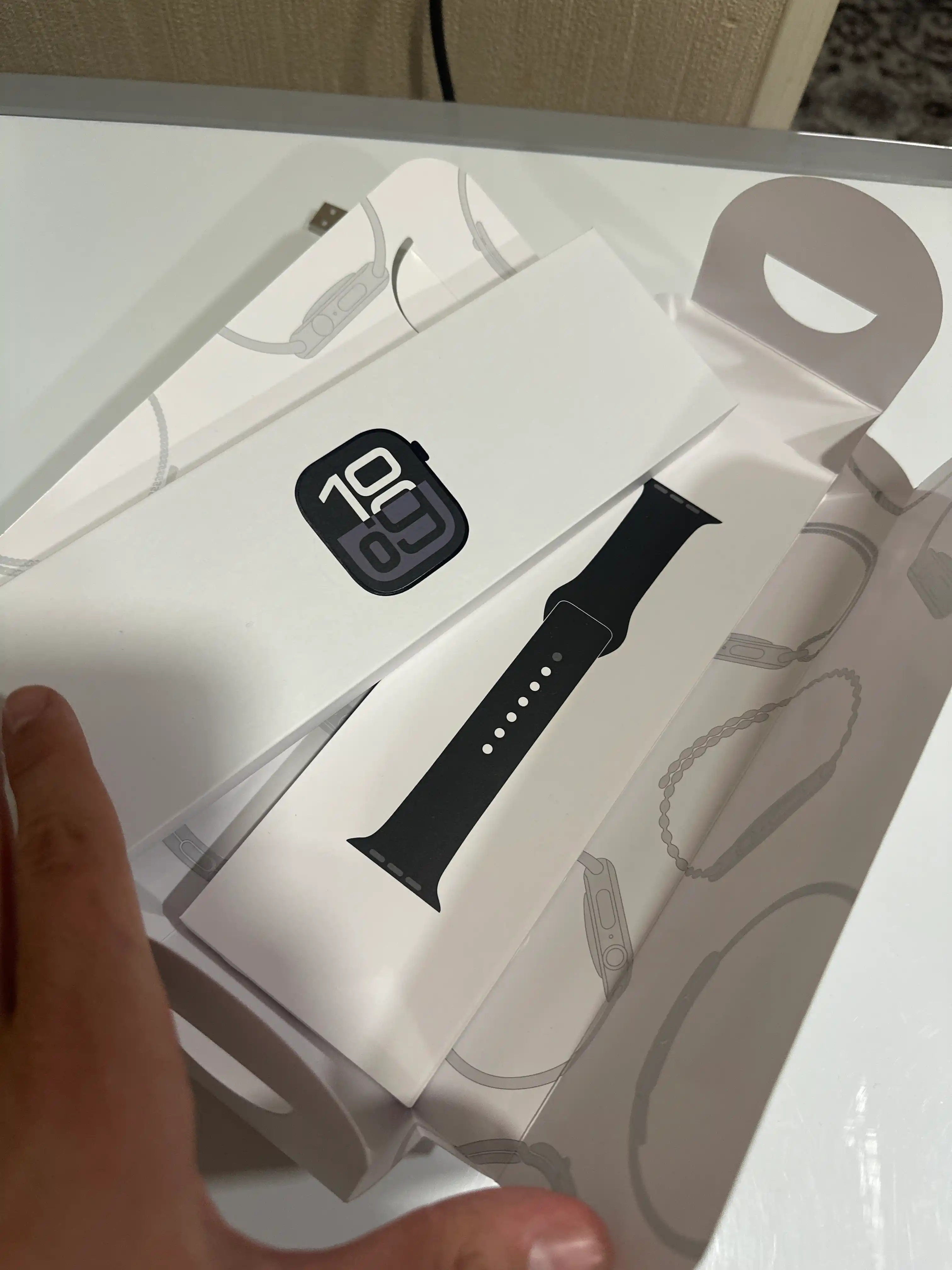Aqlli soat, Amoled ekran 46 mm, 10 seriyali, qora