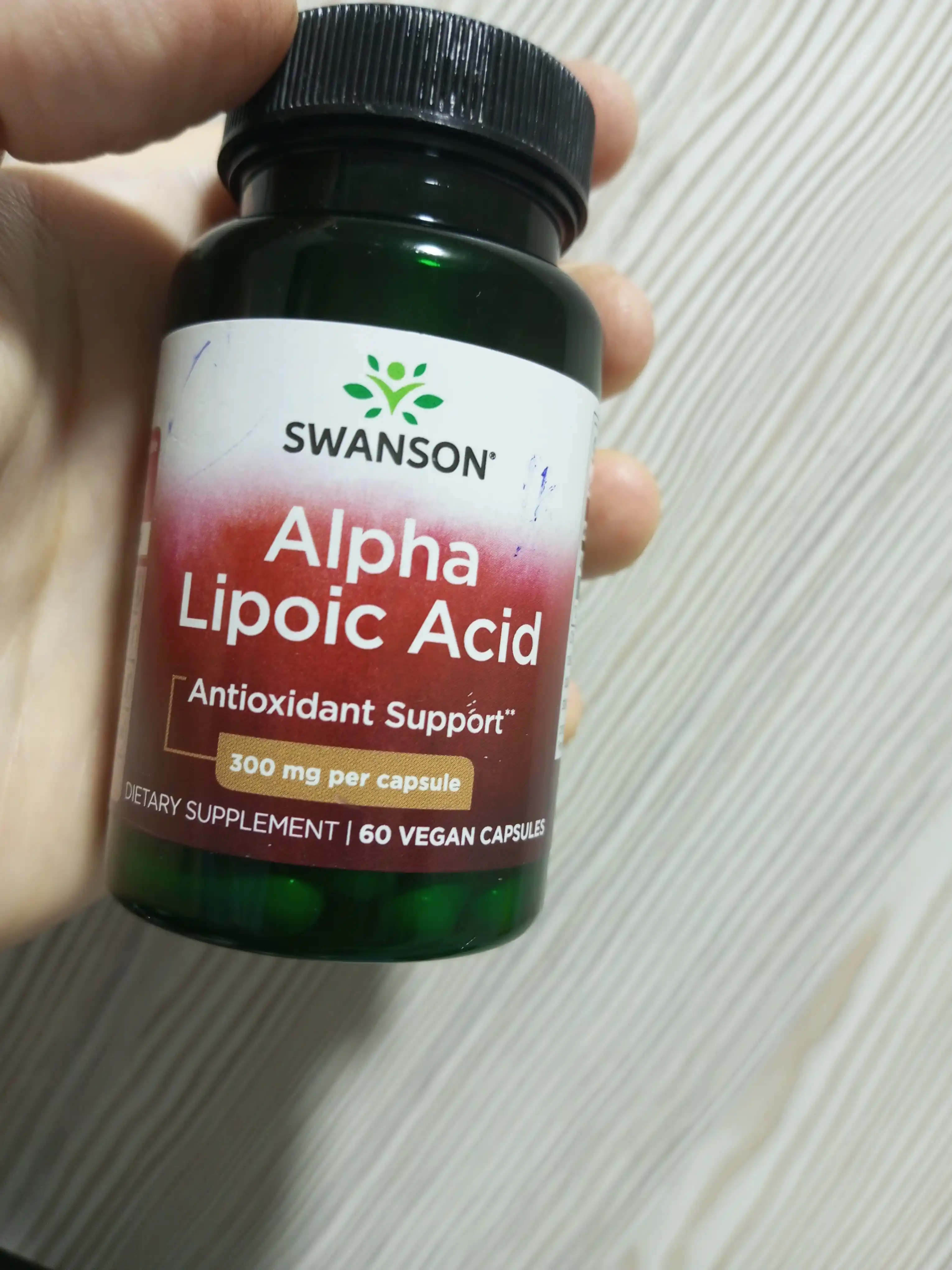 Swanson Alfa lipoik kislotasi, 300 mg, kapsulalarda