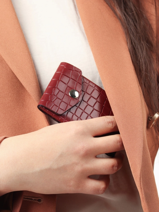 Pul va kartalar uchun charm hamyon, minimalistik amerikacha hamyon