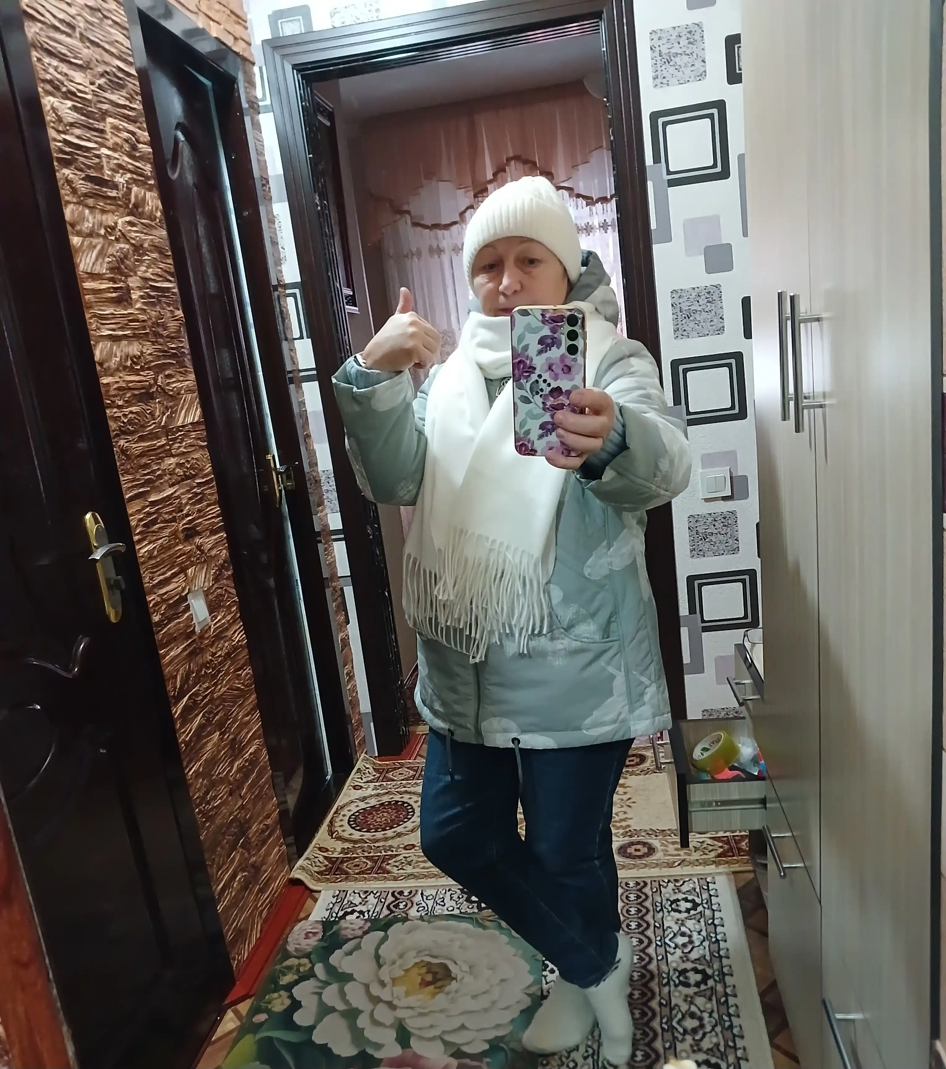 Ayollar qishki kashemir sharfi, qalin sharf, 180x70 sm