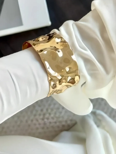 Браслет на руку, женский, широкий, массивный, браслет для девушек на выпускной — OKJEWEL-БРАСГНУ-ЗОЛОТ