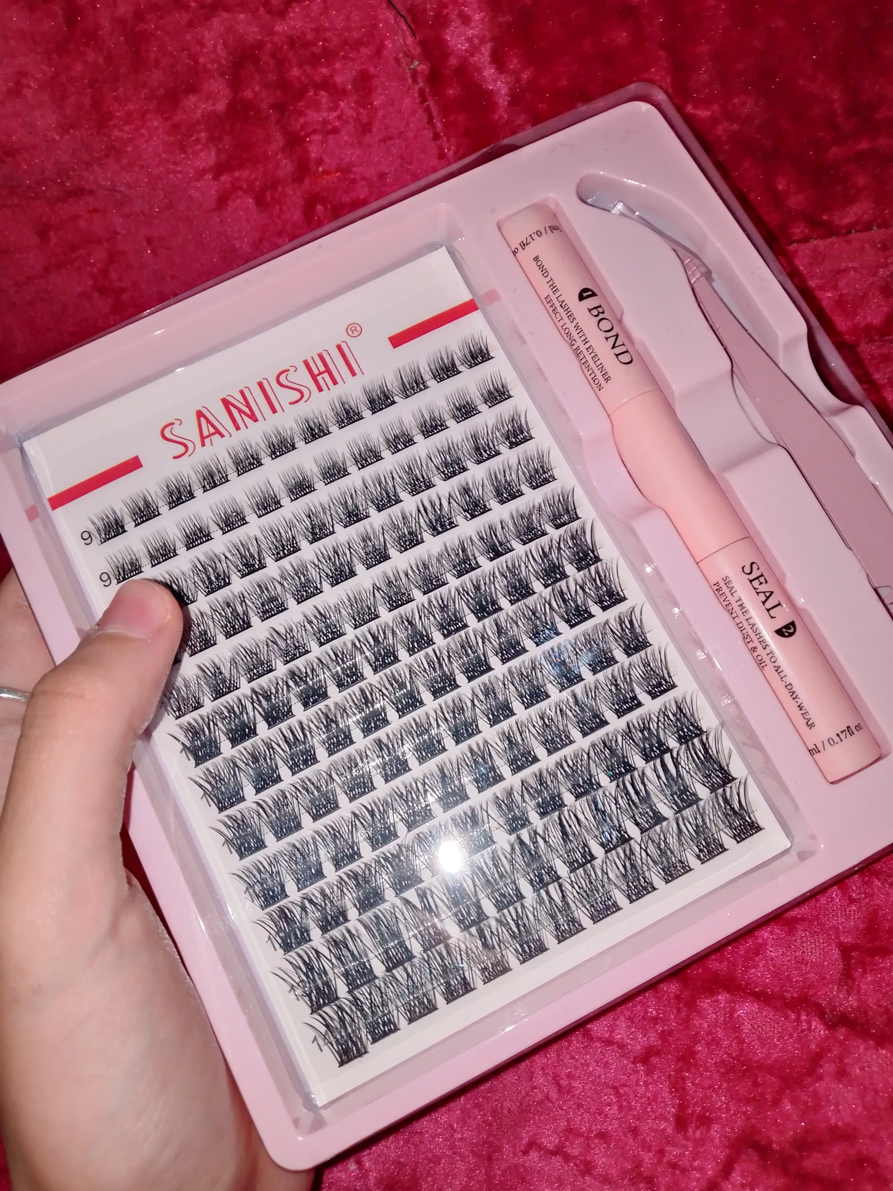Накладные ресницы с 3D эффектом, индивидуальное наращивание ресниц, Sanishi
