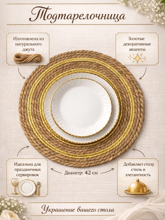 Подтарельник для сервировки стола