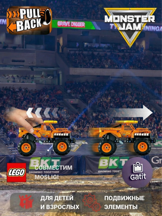 Formula 1 poyga mashinasi konstruktori, katta model 1:8 Technic, LEGO bilan mos keladi