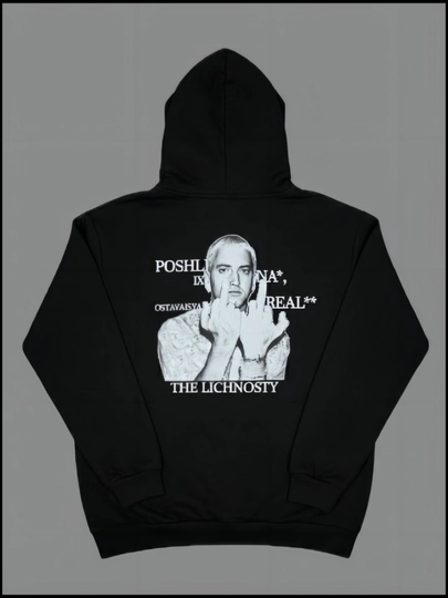 Ayollar uchun oversize xudi The Lichnosty, qora, qulay va issiq