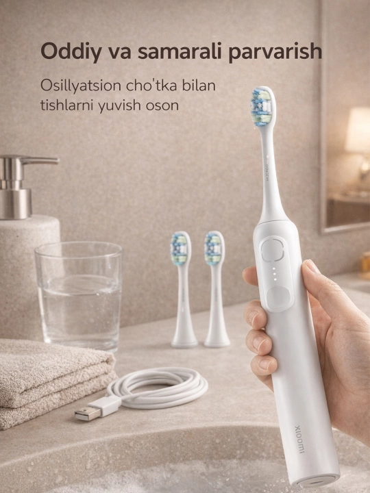 Xiaomi Oscillation Electric Toothbrush электрическая зубная щётка осцилляционная белая