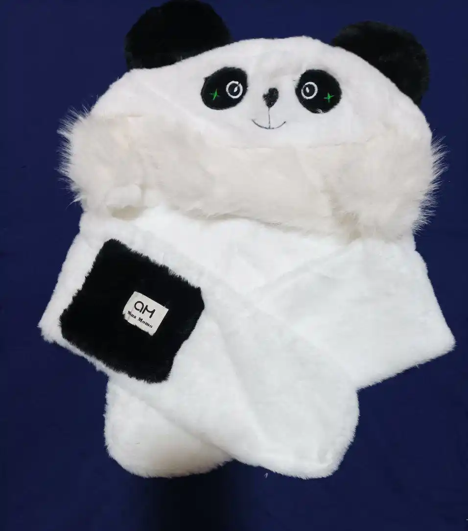 Panda, ayiq, miki, shapka, sharf, qo‘lqop 3tasi 1da issiq, yumshoq