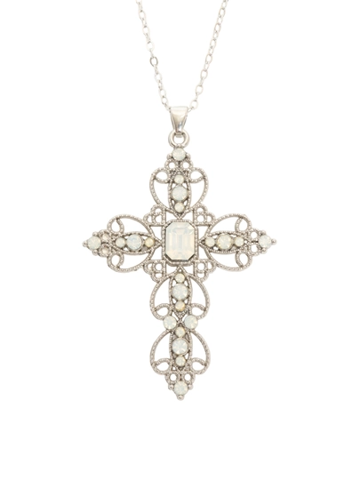 Ожерелье в виде креста и в готическом стиле — JEWEL16-JEWEL146-БЕЛЫЙ