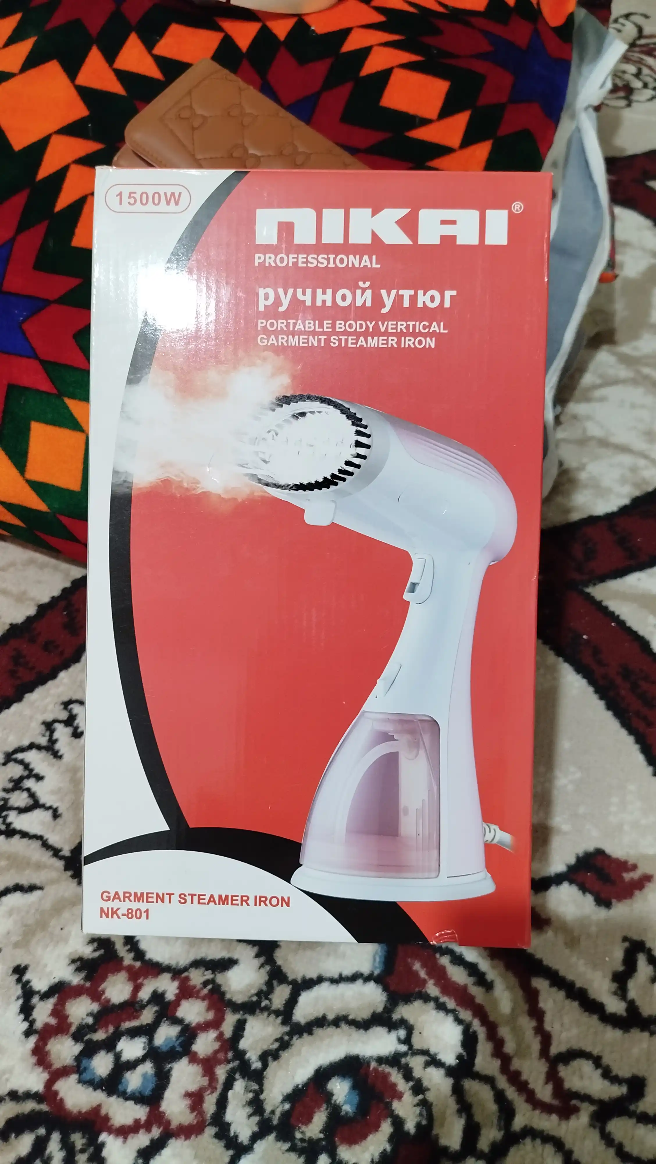 Ручной отпариватель для одежды и тканей, паровой утюг для дома и офиса