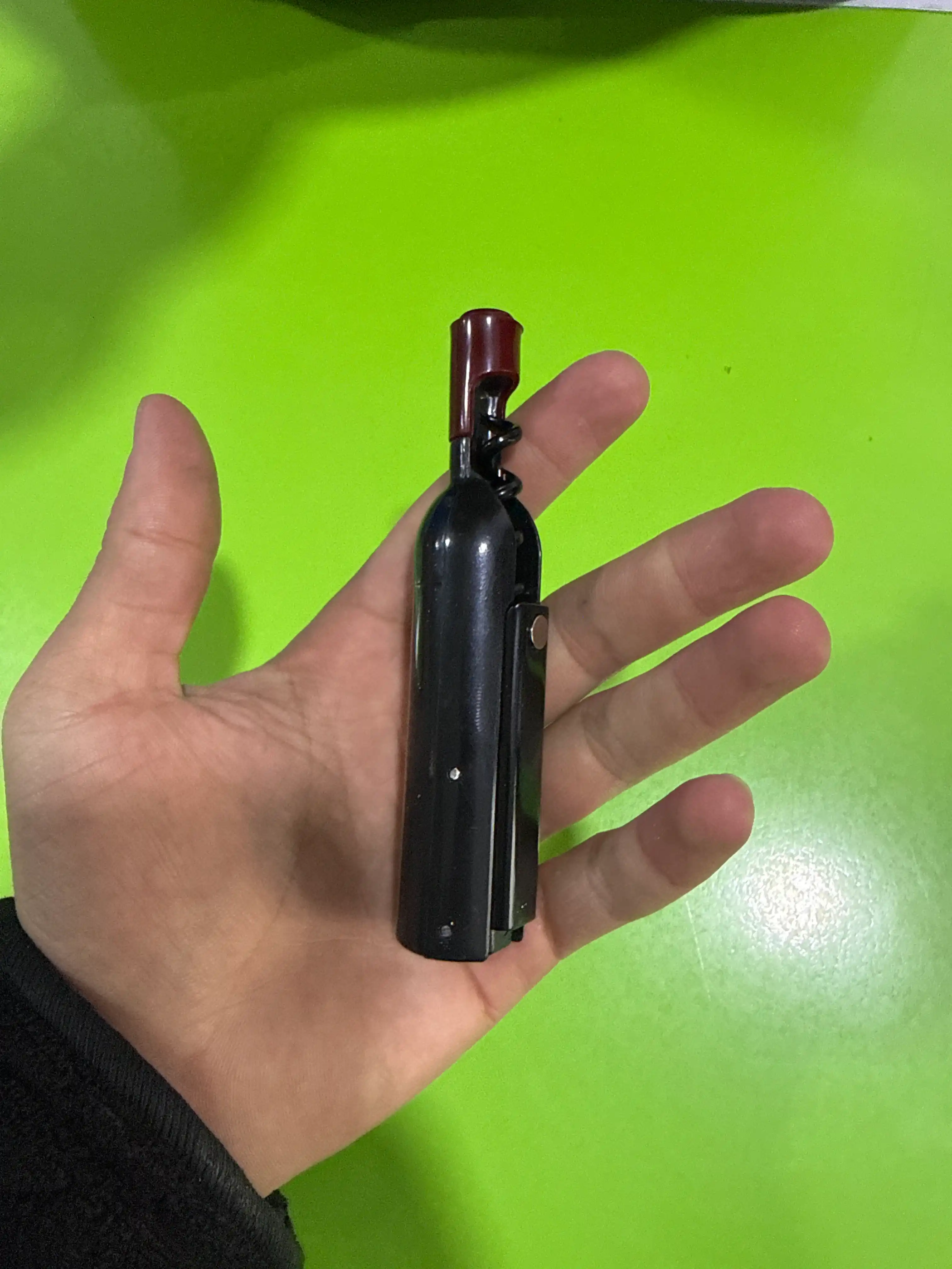 Штопор "Бутылка" 12×2,5 см, металлический винтовой для вина и пробок