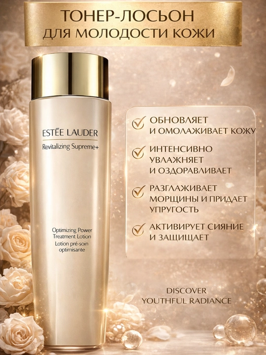 Anti-Age, namlovchi, yoshartiruvchi Lotion, Estée Lauder Supreme+ Treatment Lotion, 200 ml - 