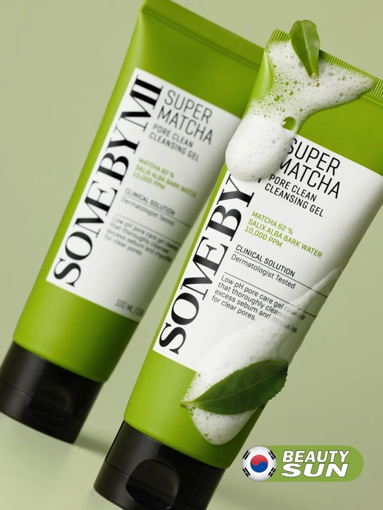 Yuvinish uchun tozalovchi gel, Some by mi, super matcha, pore clean cleansing gel, 100 ml