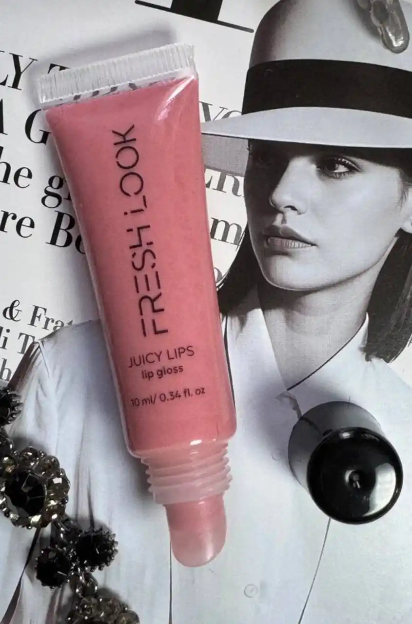 Блеск для губ аромат малины FRESH LOOK JUICY LIPS lip gloss, оттенок, 01 ягодный, 10 мл