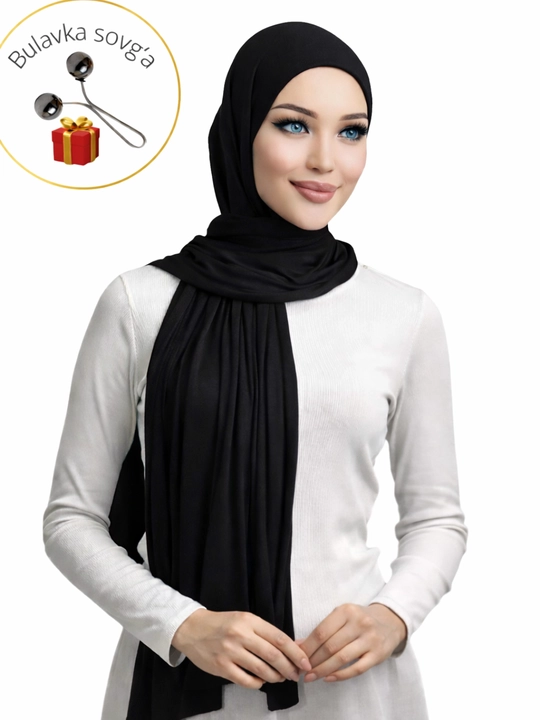 Kashka trikotaj sharf, bonus sifatida to‘g‘nog‘ich, ro‘mol, hijob 170*70
