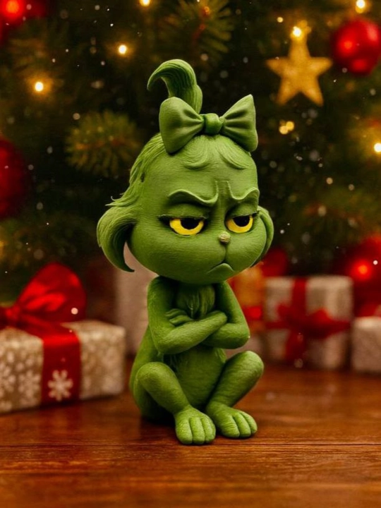 Гринч фигурка, новогодняя 3D игрушка - 