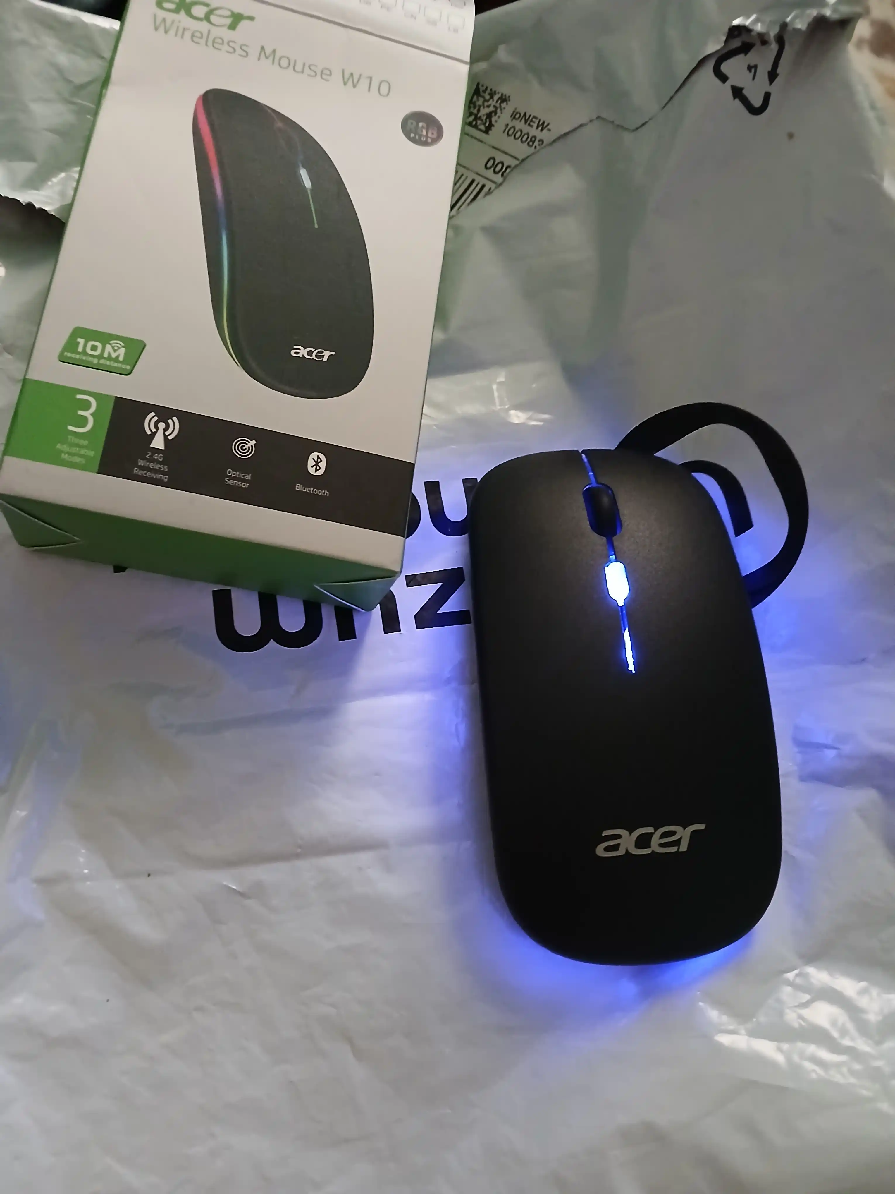 Kompyuter,noutbuk,planshet,telefon uchun simsiz smart sichqoncha,shovqinsiz,RGB yoritgichl