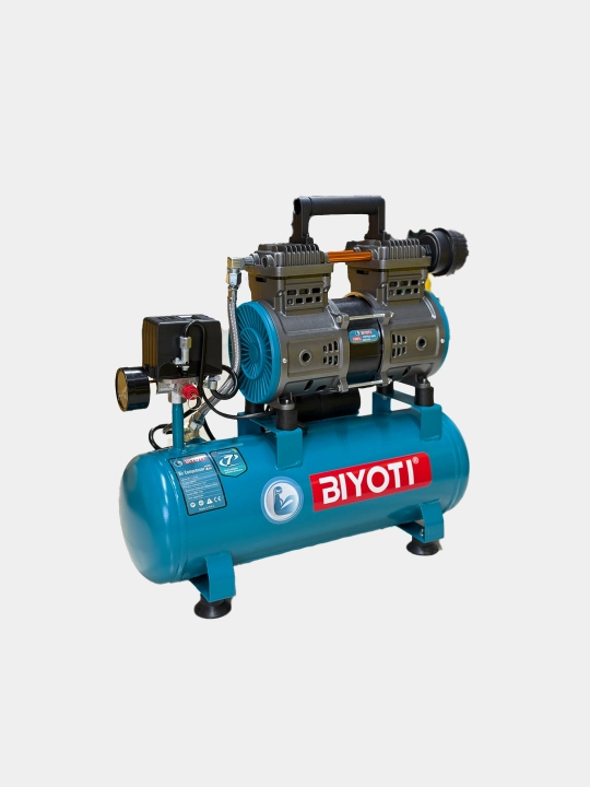 Компрессор воздушный безмасляный Biyoti BYT-AC09L, 9 л, 8 бар, 1300 Вт