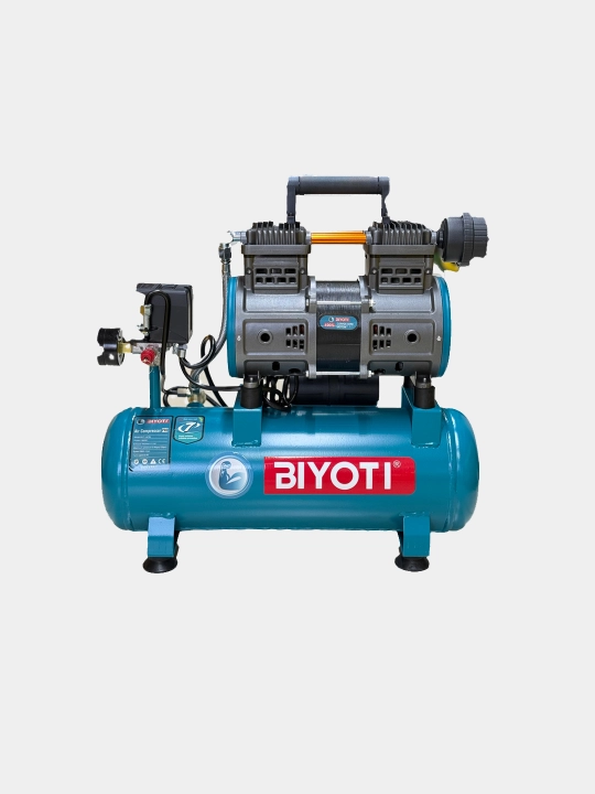Компрессор воздушный безмасляный Biyoti BYT-AC09L, 9 л, 8 бар, 1300 Вт - 