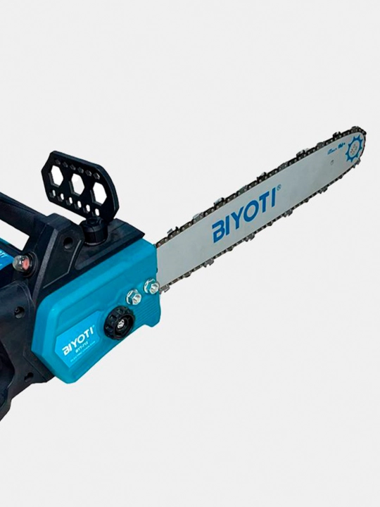 Biyoti elektr zanjirli arra 1800W: shina 16 dyuym (40 sm), avtomat zanjir moylash