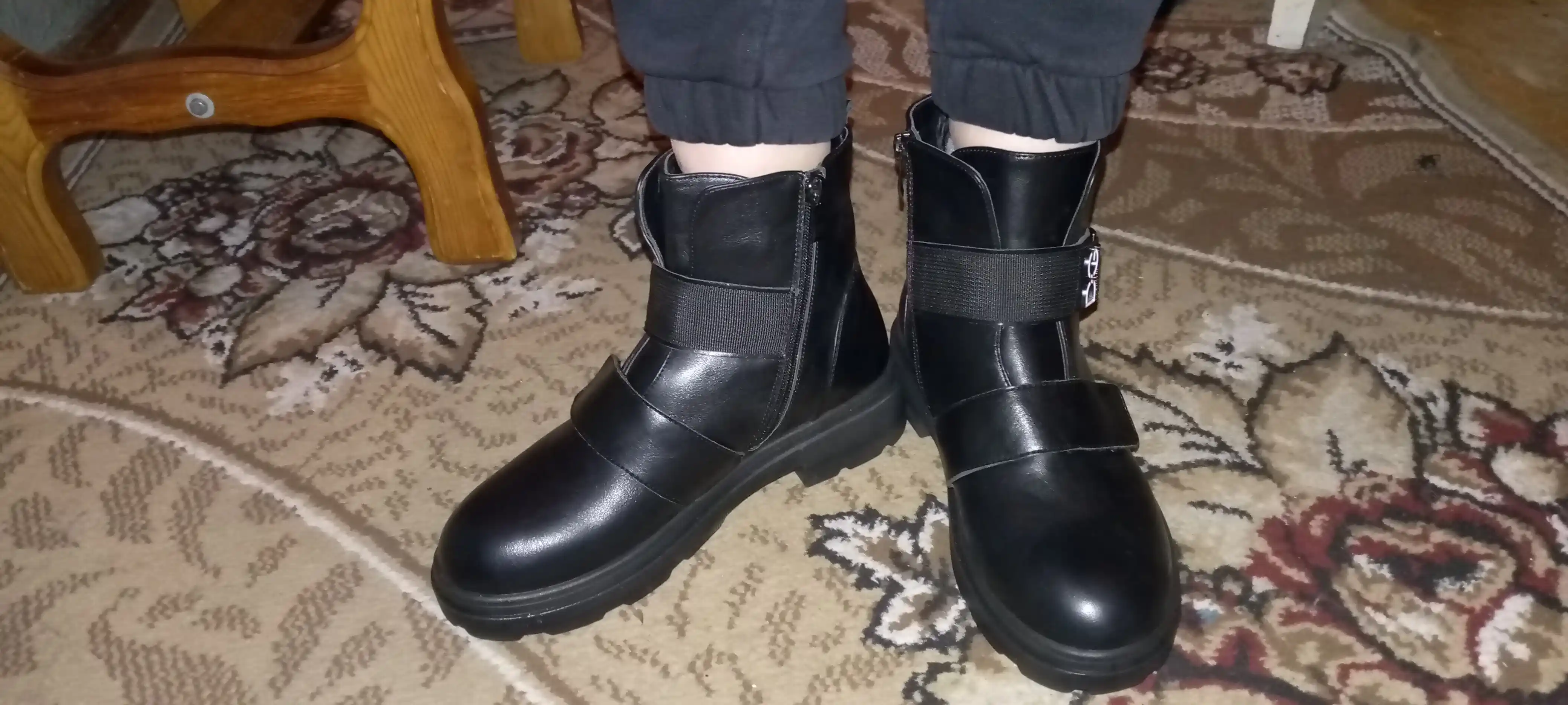 Сапоги женские, кожа замш