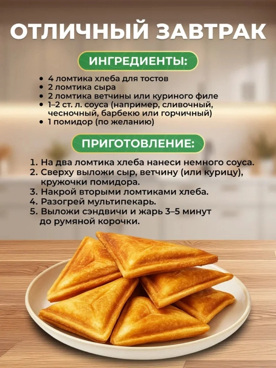 Sonifer 3 в 1: вафельница + тостер + сэндвичница, многофункциональный кухонный гриль