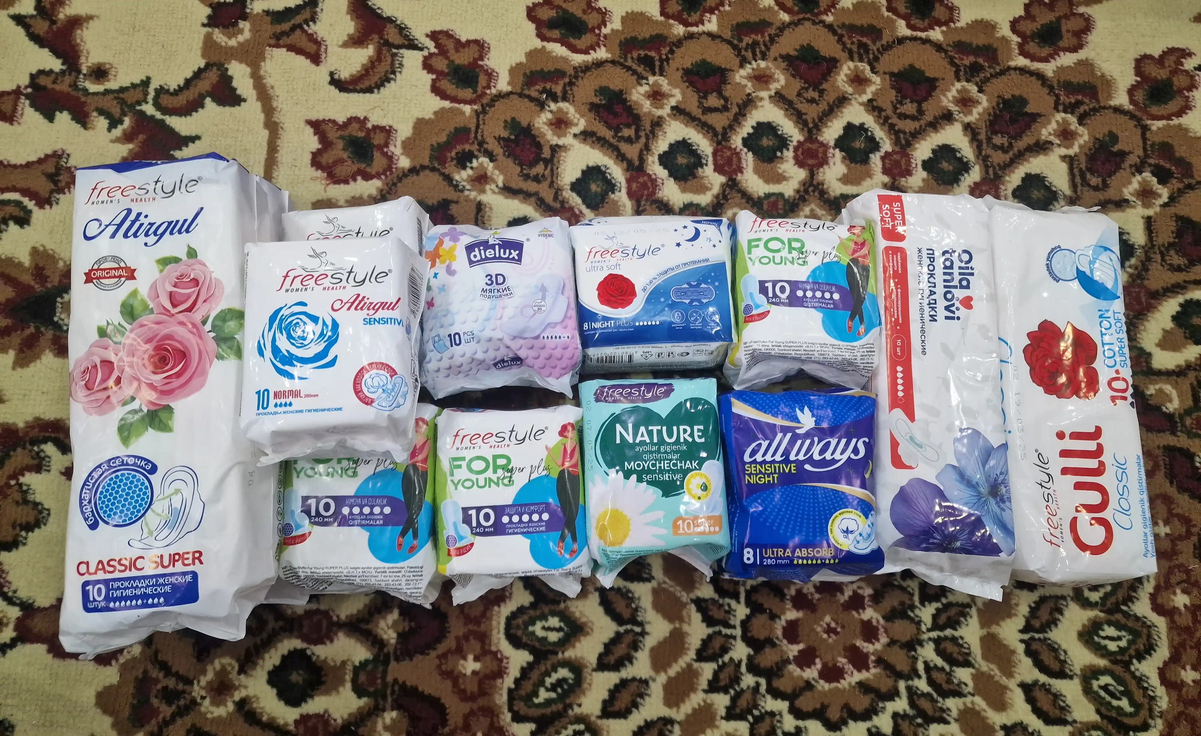 Ayollar gigienik tagliklari "Free Style Atirgul", 10 dona