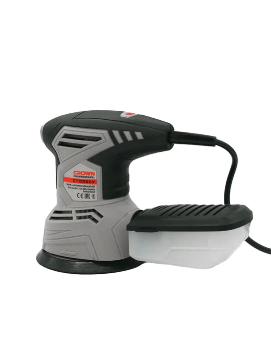 Эксцентриковая шлифмашина Crown CT13560V, 300Вт, пылесборник