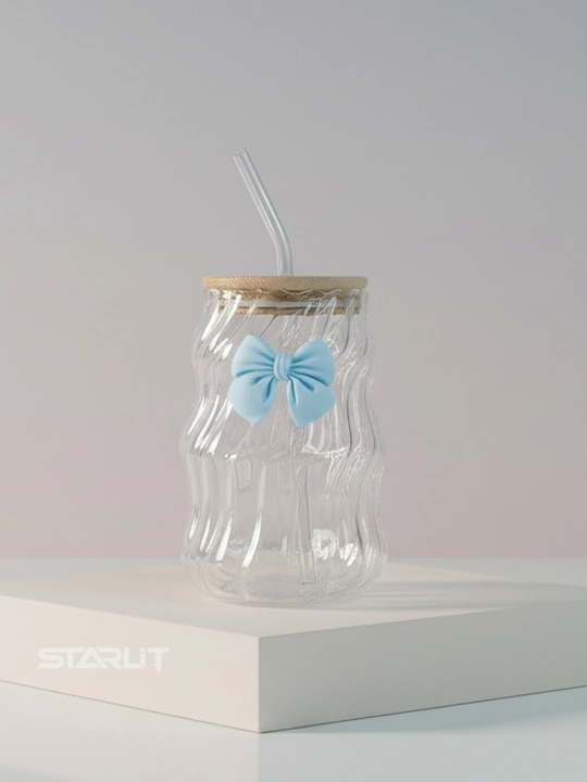 Стеклянный стакан Butterfly с трубочкой чашка для напитков, с бабочками многоразовый бокал