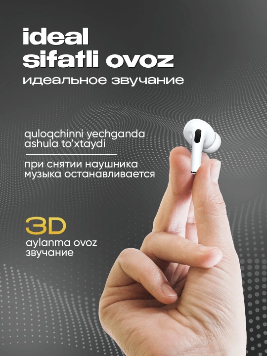 IPhone va Android bilan mos keladigan sensorli ekranli simsiz Pods Pro 5 quloqchinlari