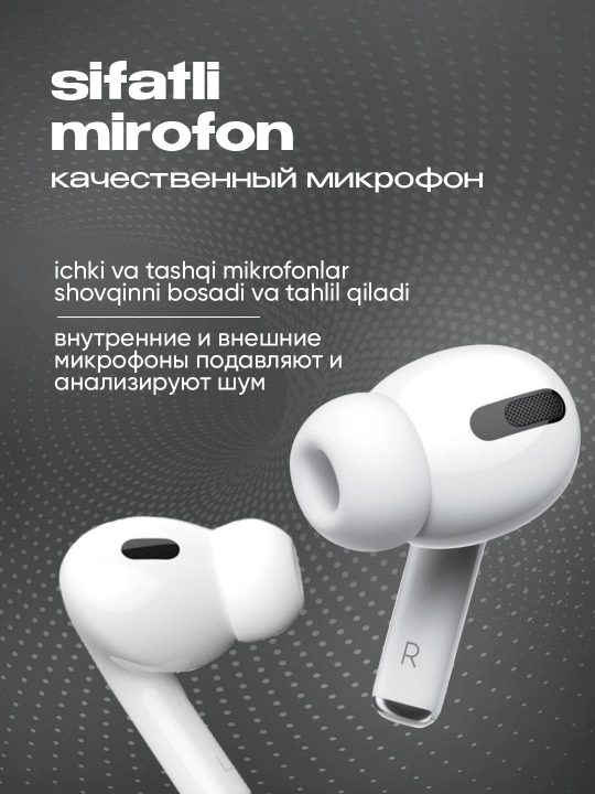 IPhone va Android bilan mos keladigan sensorli ekranli simsiz Pods Pro 5 quloqchinlari