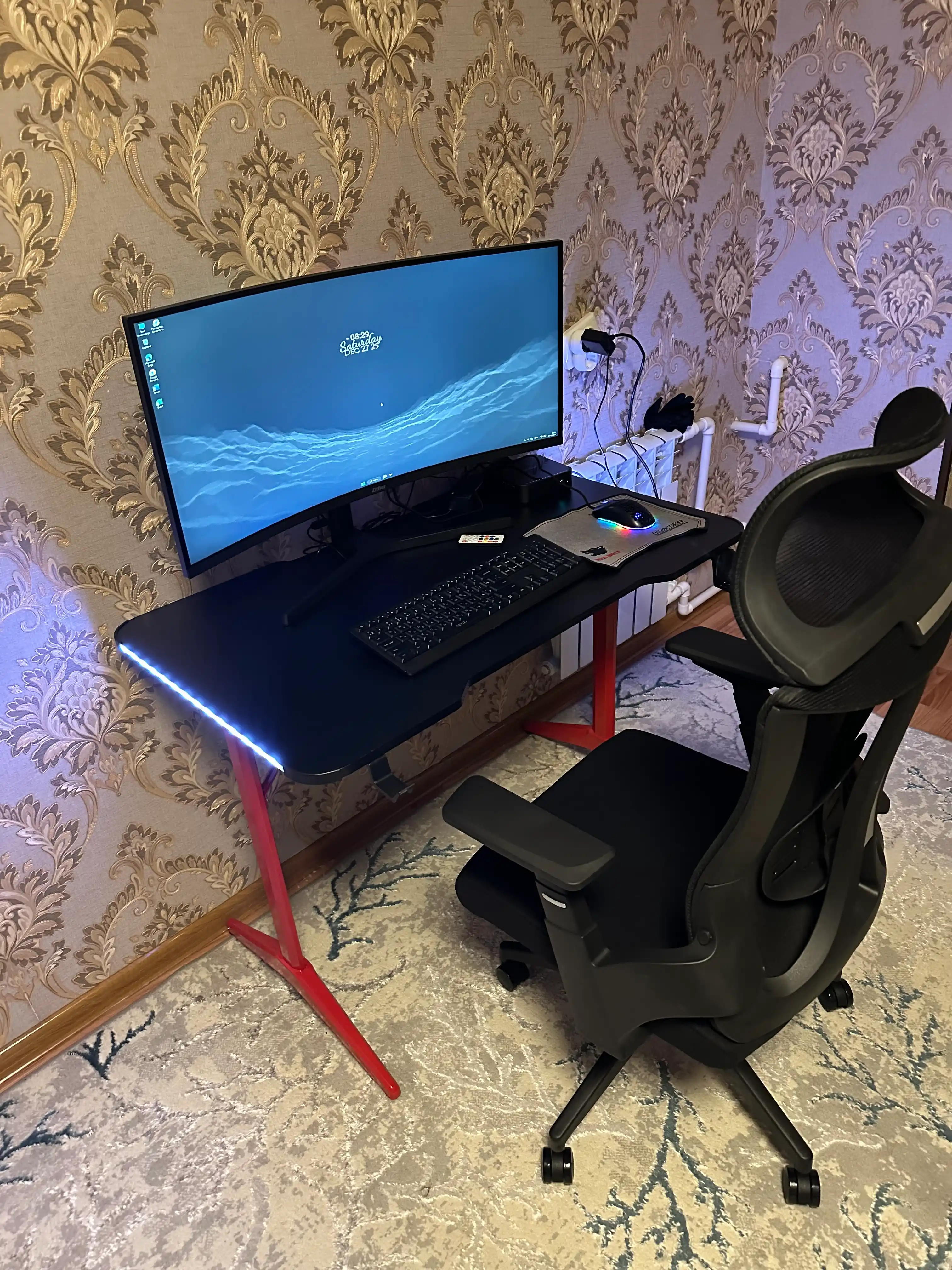 Игровой монитор ZIFFLER Curved 34GM1000-34" 3K WQHD,панель VA с подставкой RGB,165Гц,R1000
