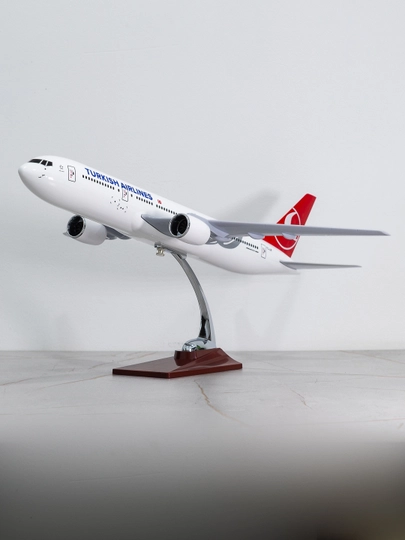 Boeing 777 samolyoti modeli, Turkish Airlines aviakompaniyasi, 47 sm, metall + plastik - 
