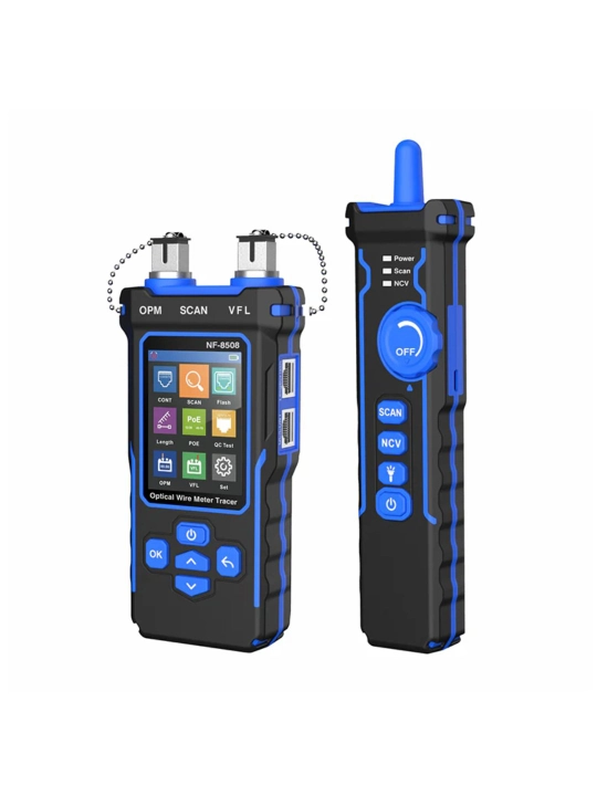 NOYAFA NF-8508 ko'p funksiyali RJ11/45, POE, Fiber Optic uchun sinov qurilmasi