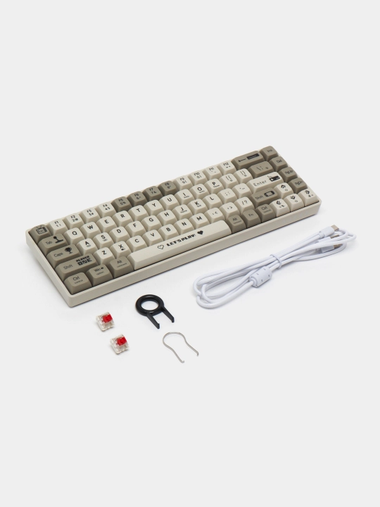 Механическая клавиатура AJAZZ AK680, Игровая проводная USB Type-C мини 68 клавиш, Hot-Swap - 