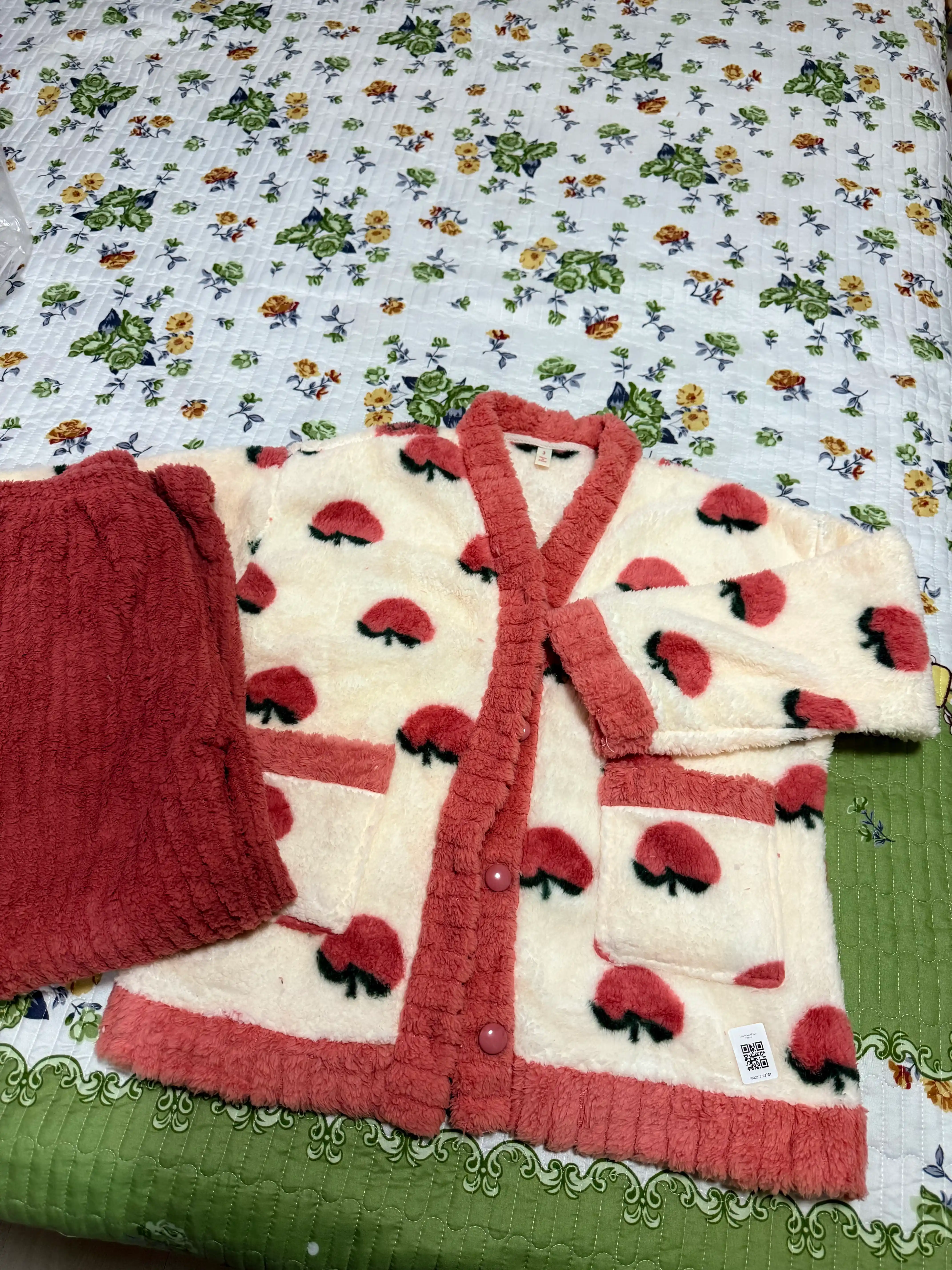 Pijama ayollar uchun qishki, issiq qalin momiq pijamalar, yangi pijama ayollar kiyimi