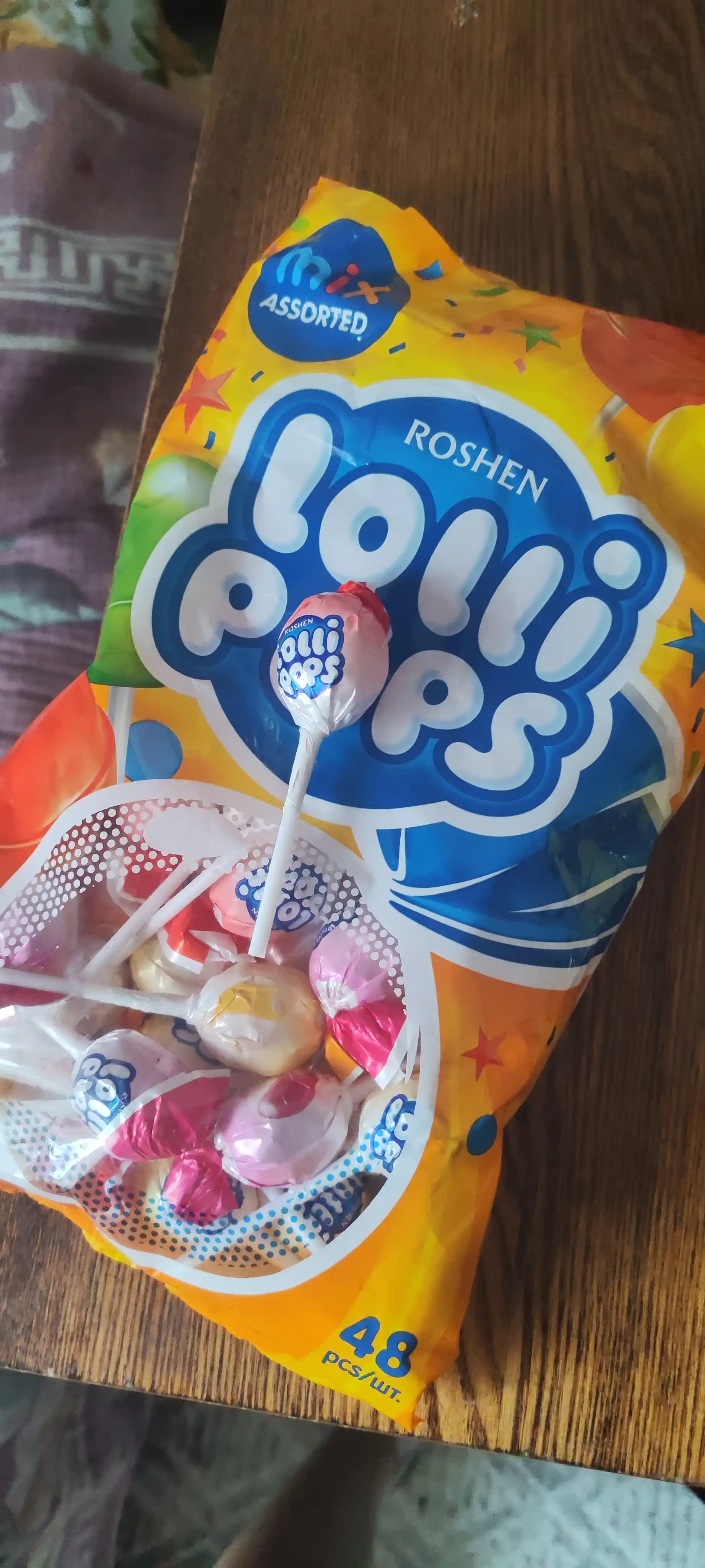 Карамель Roshen LolliPops, с йогуртовыми вкусами, 920 г