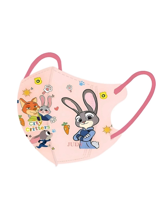KN95 bir martalik bolalar niqobi, 3–12 yosh, multfilm dizayn Zootopia