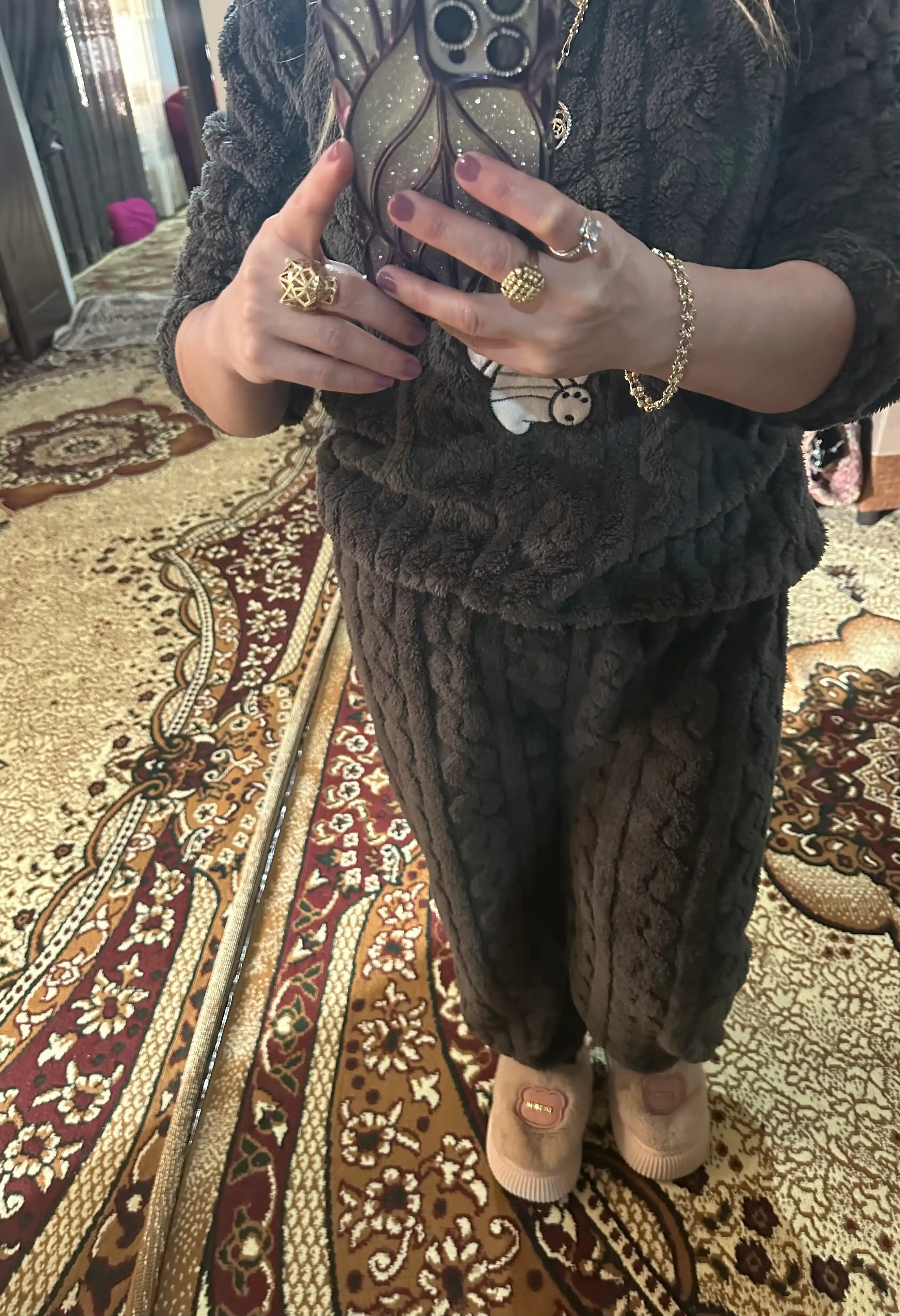 Ayollar uy kiyimi, pijama, 100% paxtadan tayyorlangan kiyimlar to‘plami 2 tasi 1 da