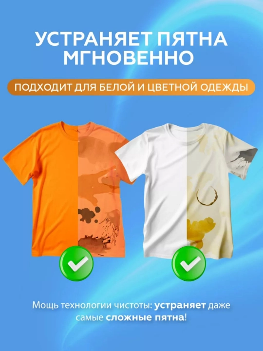 Кислородный очиститель, отбеливатель, пятновыводитель EASY CLEAN, 350 гр, без запаха
