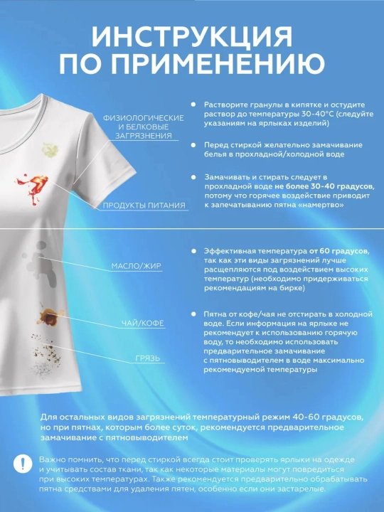 Кислородный очиститель, отбеливатель, пятновыводитель EASY CLEAN, 350 гр, без запаха