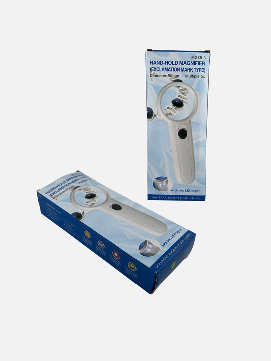 LED yoritgichli qo‘l lupa MG6B-3, 5× kattalashtirish, 50 mm linza
