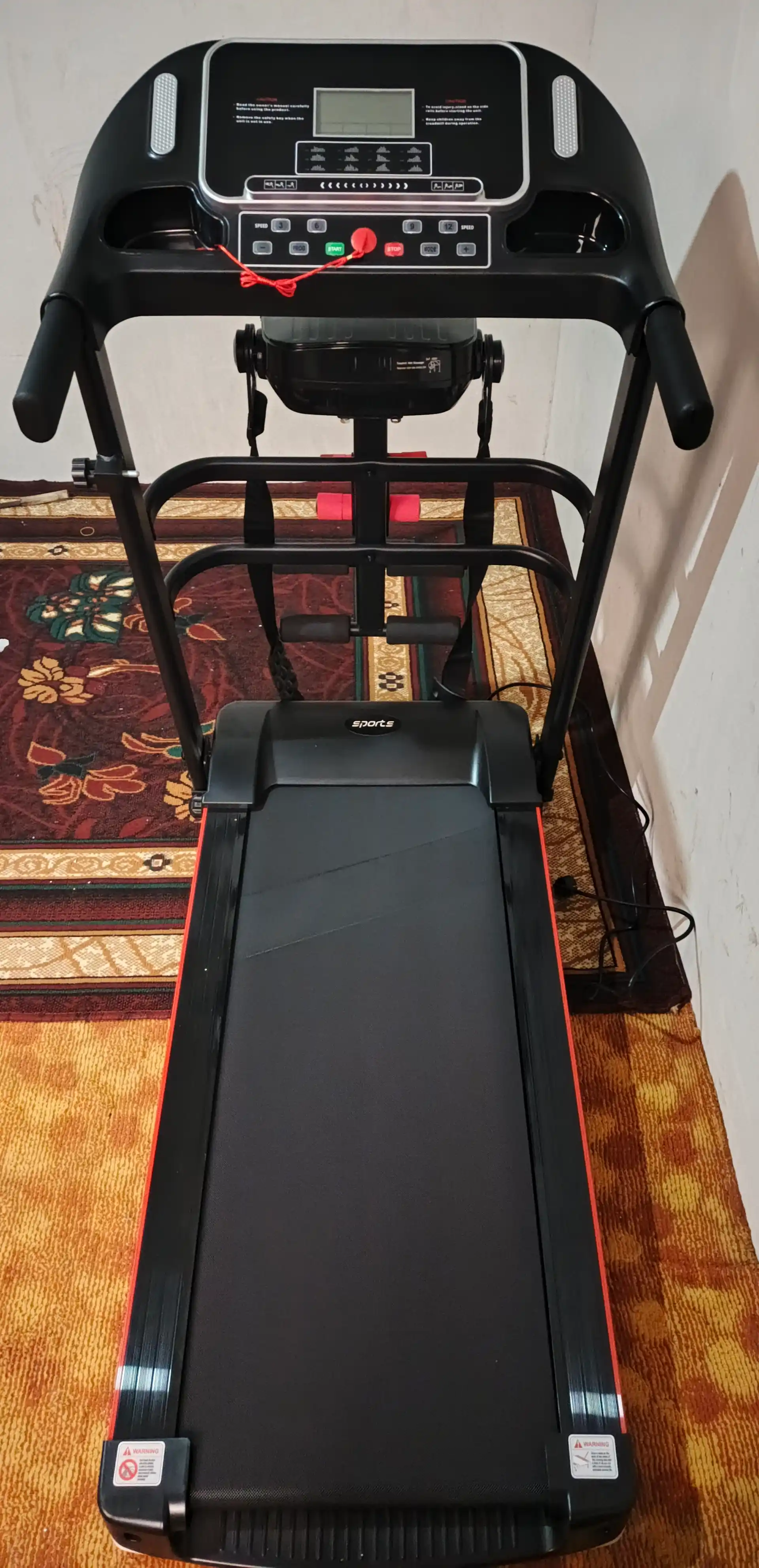 Elektr buklama yugurish yo‘lakchasi, dvigatel 2 ot kuchi, 120 kg gacha, LED displeyli