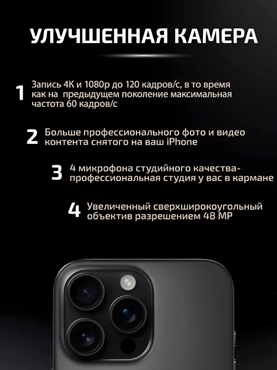 Smartfon iPhone 16 Pro, Pro Max, 128, 256 ГБ, 1-SIM, Dual-SIM, g'ilof va oyna sovg'aga