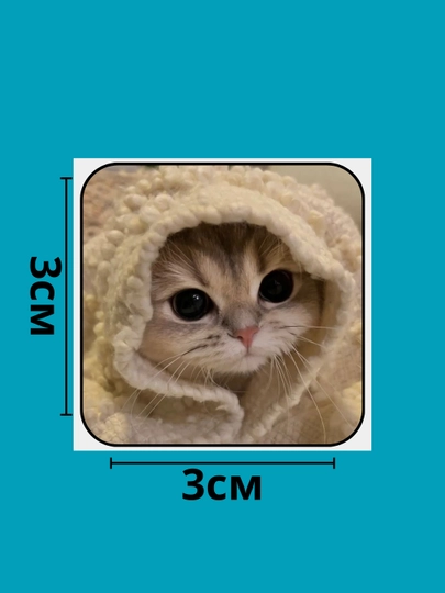 3D наклейка КОТЫ на телефон — 3DNAKL-КОТЫ1-ЖЕЛТ