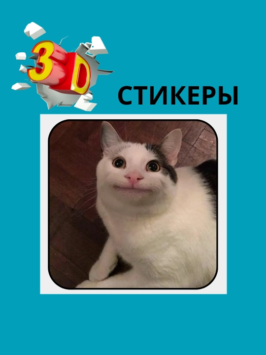 3D наклейка Мемные на телефон