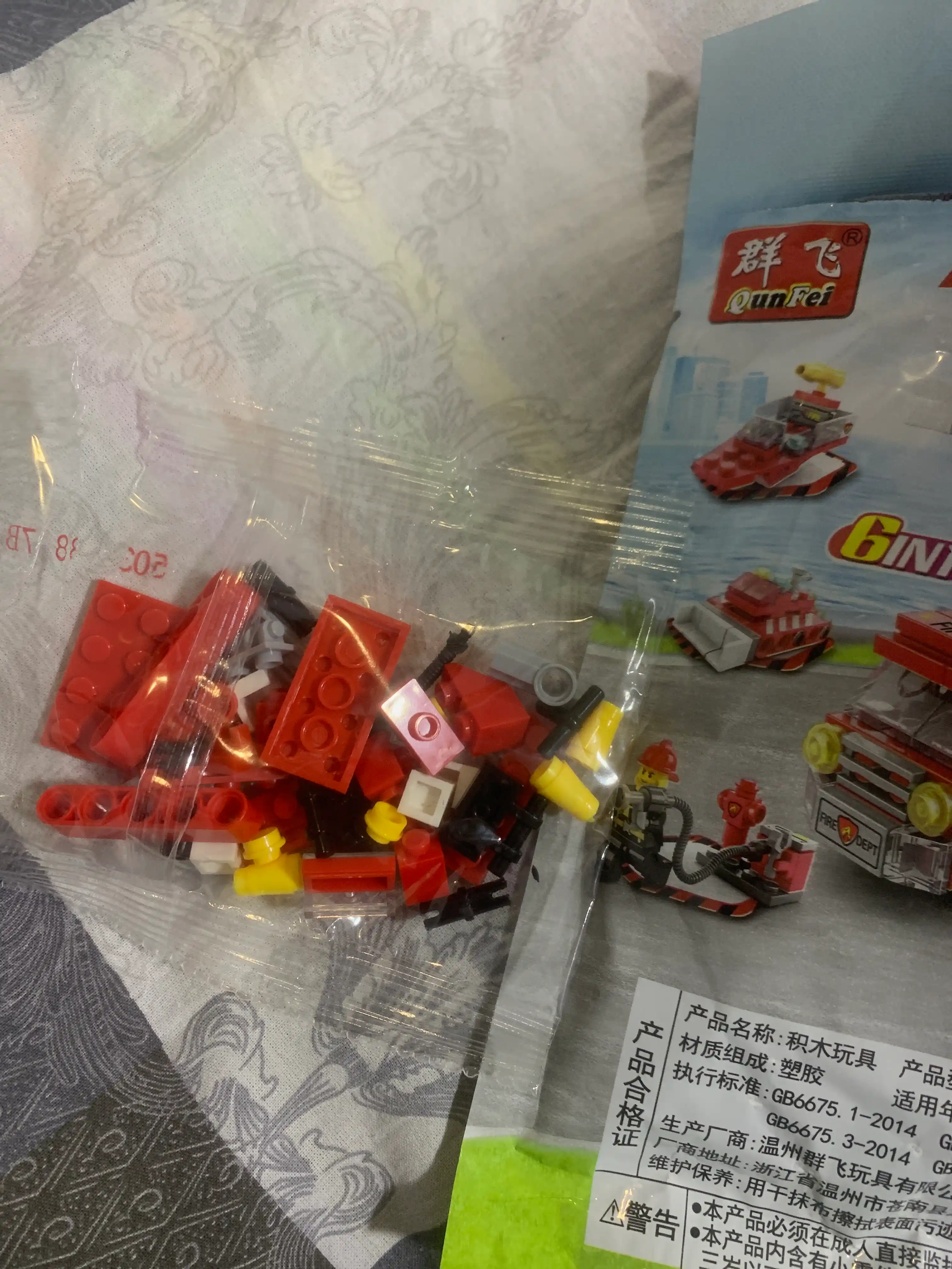 Конструктор 6 в 1, Спасательная техника, совместим с Lego