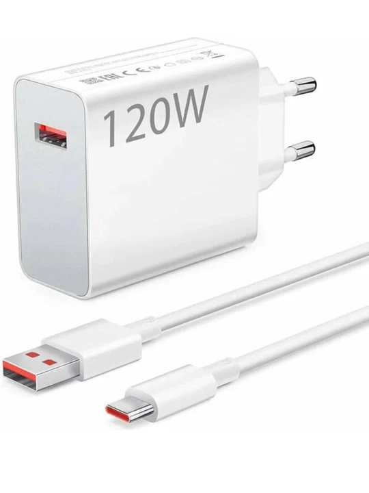 Зарядное устройство мощностью 120 Вт с кабелем USB Type-C для iPhone, Samsung, Xiaomi